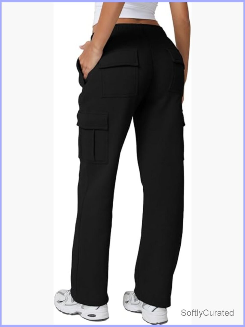 Fleece Lined Cargo Joggers with Pockets Warm